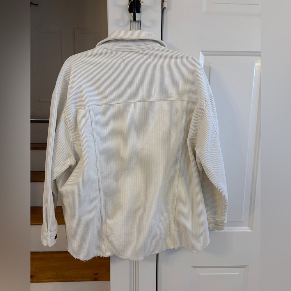 Zara Corduroy Jacket, Oyster White/Cream Oversized Small - Picture 4 of 4